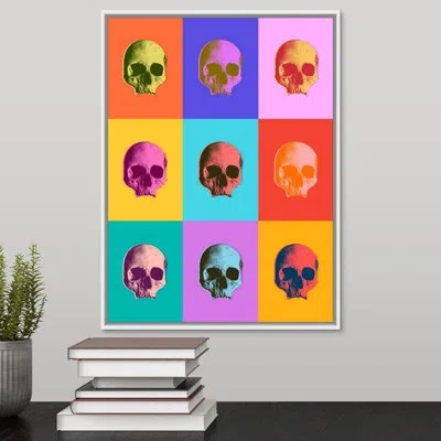 Novogratz 'skull Array' By The  - Painting On Canvas In Wrapped Canvas