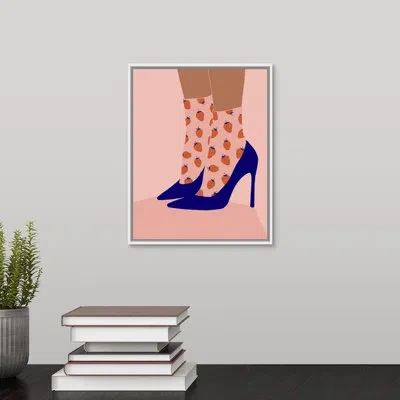 Novogratz 'strawberry Socks' By The  - Painting On Canvas In Wrapped Canvas