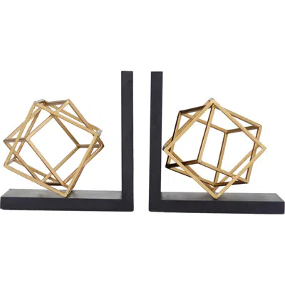 Novogratz The  Geometric Stainless Steel Bookends In Gold