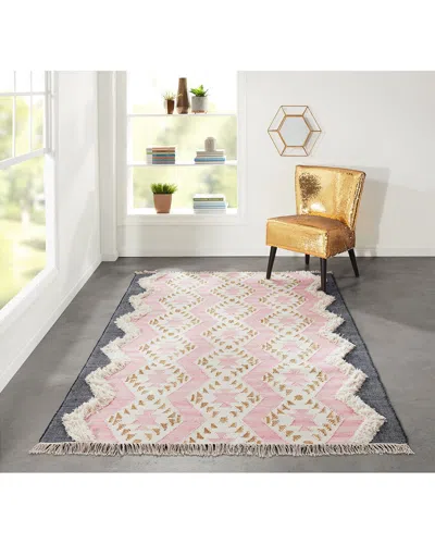 Novogratz The  Indio Hand Woven Contemporary Rug In Pink