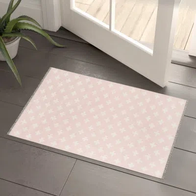 Novogratz Topanga Reversible Handwoven Flatweave Wool Pink/white Area Rug