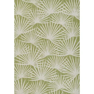 Novogratz Villa Floral Green/white Indoor / Outdoor Area Rug In Green,white