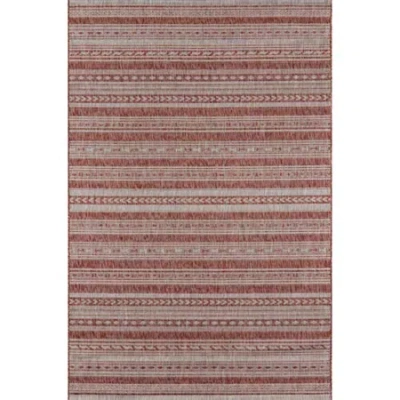 Novogratz Villa Tuscany Striped Indoor Outdoor Rectangular Accent Rug In Brown
