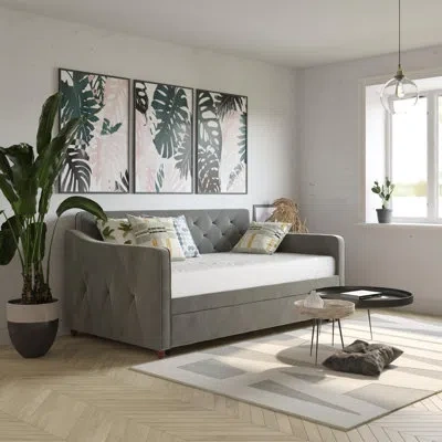 Novogratz Vintage Daybed With Trundle In Gray