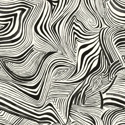 Novogratz Zebra Marble Peel And Stick Wallpaper By  In Black;white