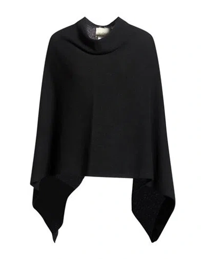 N.o.w. Andrea Rosati Cashmere N. O.w. Andrea Rosati Cashmere Woman Cape Black Size Onesize Cashmere