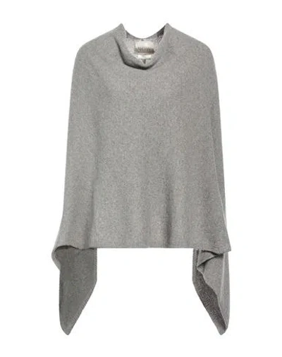 N.o.w. Andrea Rosati Cashmere N. O.w. Andrea Rosati Cashmere Woman Cape Grey Size Onesize Cashmere In Gray