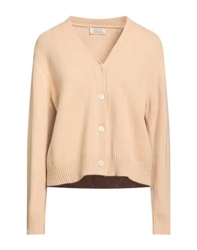 N.o.w. Andrea Rosati Cashmere N. O.w. Andrea Rosati Cashmere Woman Cardigan Sand Size L Wool, Viscose, Cashmere, Nylon In Neutral