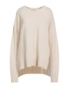 N.o.w. Andrea Rosati Cashmere N. O.w. Andrea Rosati Cashmere Woman Sweater Beige Size Xl Wool, Viscose, Cashmere, Nylon In Neutral