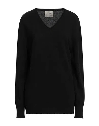 N.o.w. Andrea Rosati Cashmere N. O.w. Andrea Rosati Cashmere Woman Sweater Black Size M Cashmere, Wool, Viscose, Nylon