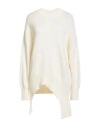 N.o.w. Andrea Rosati Cashmere N. O.w. Andrea Rosati Cashmere Woman Sweater Cream Size M Wool, Viscose, Cashmere, Nylon In Neutral