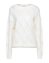 N.o.w. Andrea Rosati Cashmere N. O.w. Andrea Rosati Cashmere Woman Sweater Ivory Size L Cashmere