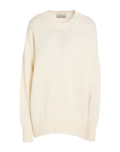 N.o.w. Andrea Rosati Cashmere N. O.w. Andrea Rosati Cashmere Woman Sweater Ivory Size S Wool, Viscose, Nylon, Cashmere In Neutral