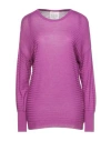 N.o.w. Andrea Rosati Cashmere N. O.w. Andrea Rosati Cashmere Woman Sweater Purple Size L Viscose, Polyamide, Cashmere In Purple