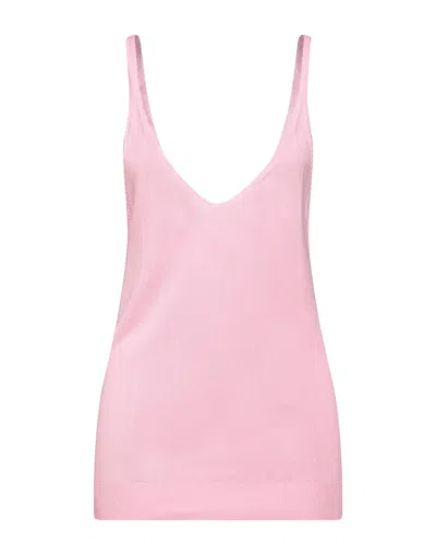 N.o.w. Andrea Rosati Cashmere Tops In Pink