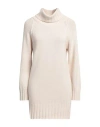 N.o.w. Andrea Rosati Cashmere N. O.w. Andrea Rosati Cashmere Woman Turtleneck Beige Size M Cashmere, Viscose, Wool, Polyamide In Beige