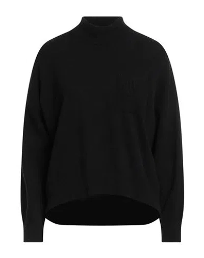 N.o.w. Andrea Rosati Cashmere N. O.w. Andrea Rosati Cashmere Woman Turtleneck Black Size M Wool, Viscose, Cashmere, Nylon