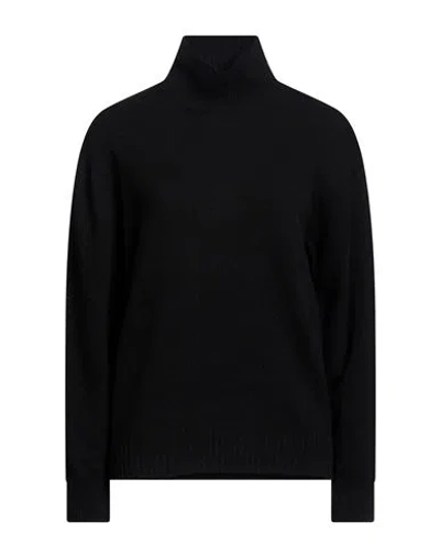 N.o.w. Andrea Rosati Cashmere N. O.w. Andrea Rosati Cashmere Woman Turtleneck Black Size Xl Wool, Viscose, Cashmere, Nylon