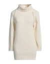 N.o.w. Andrea Rosati Cashmere N. O.w. Andrea Rosati Cashmere Woman Turtleneck Ivory Size L Cashmere, Viscose, Wool, Polyamide In White