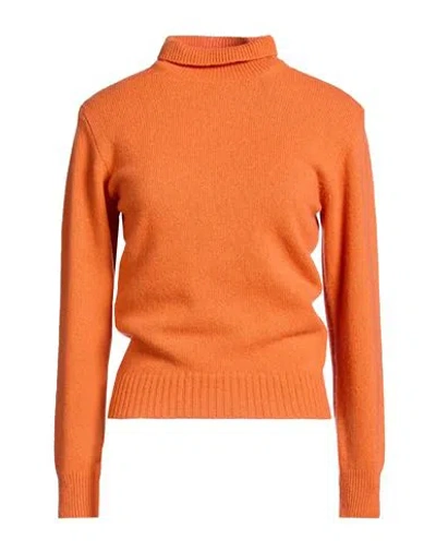 N.o.w. Andrea Rosati Cashmere N. O.w. Andrea Rosati Cashmere Woman Turtleneck Orange Size Xl Wool, Viscose, Cashmere, Nylon