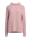 N.o.w. Andrea Rosati Cashmere N. O.w. Andrea Rosati Cashmere Woman Turtleneck Pink Size L Cashmere, Viscose, Wool, Polyamide