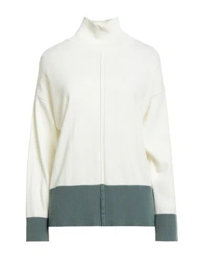 N.o.w. Andrea Rosati Cashmere N. O.w. Andrea Rosati Cashmere Woman Turtleneck Sage Green Size S Wool, Viscose, Cashmere, Nylon In White