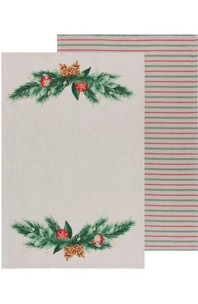 Now Designs 2-pack Deck The Halls Tea Towel Set In Multi