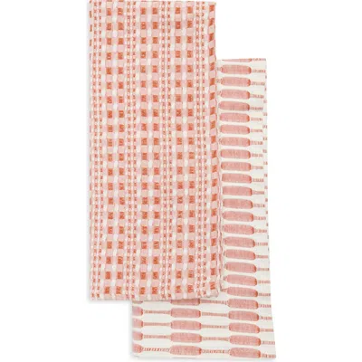 Now Designs Abode Cinnamon Stick Set Of 2 Dish Towels In Pink