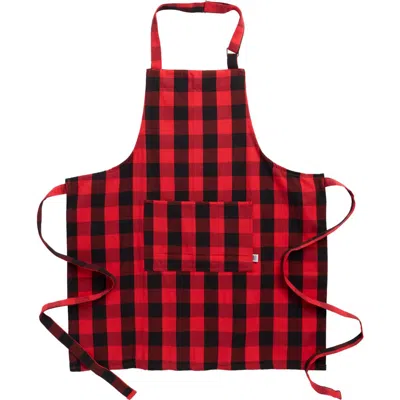 Now Designs Buffalo Check Apron In Red