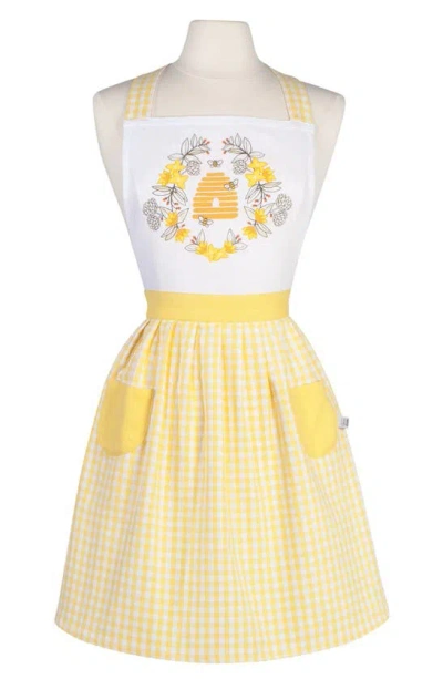 Now Designs Classic Bees Apron In Yellow