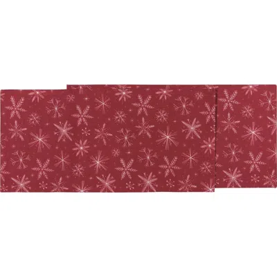 Now Designs Clean Coast Snowflakes Table Runner In Red