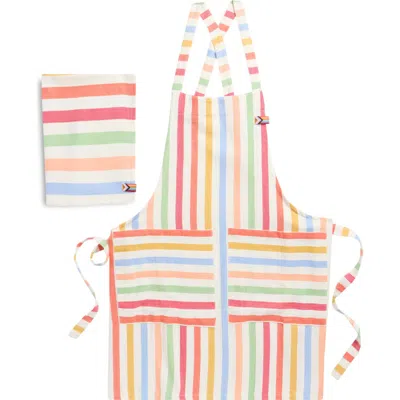 Now Designs Color Parade Apron & Tea Towel Set In Multi