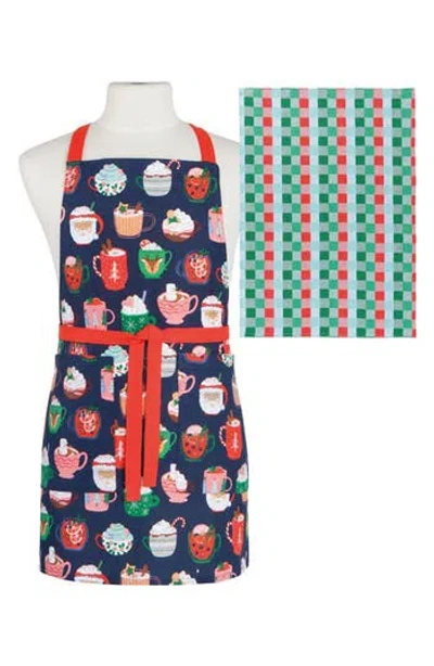 Now Designs Cozy Cups Apron & Dish Towel Set In Multi