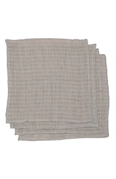 Now Designs Double Weave Set Of 4 Napkins In Gray
