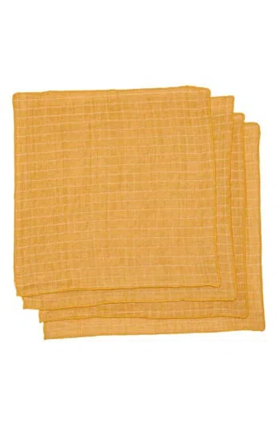Now Designs Double Weave Set Of 4 Napkins In Yellow