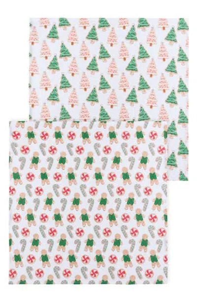 Now Designs Floursack Organic Cotton Tea Towels In Cookie Exchange