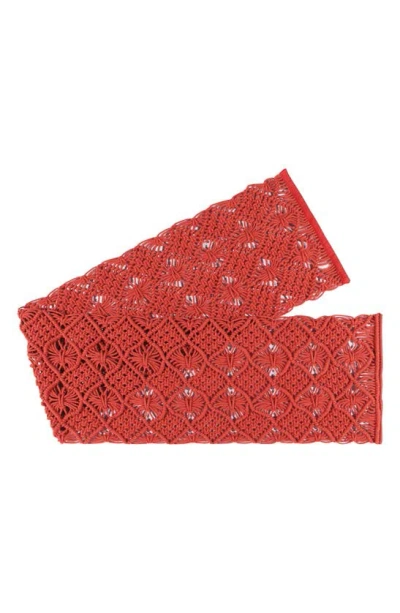 Now Designs Macramé Table Runner In Red
