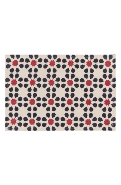 Now Designs Mosaic Pack Of 4 Placemats In Midnite / Wine