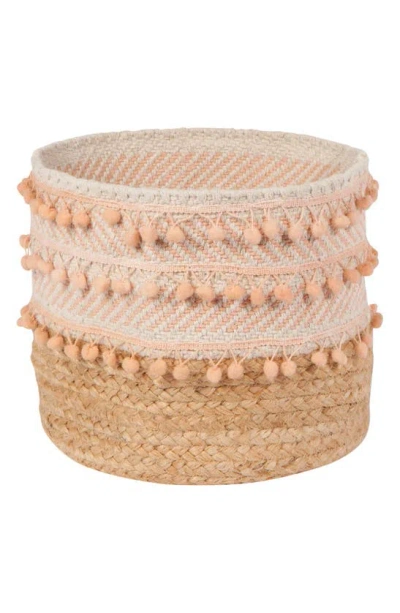 Now Designs Round Stripe Nectar Jute Basket In Multi