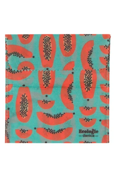 Now Designs Set Of 2 Ecologie Beeswax Sandwich Bags In Papaya