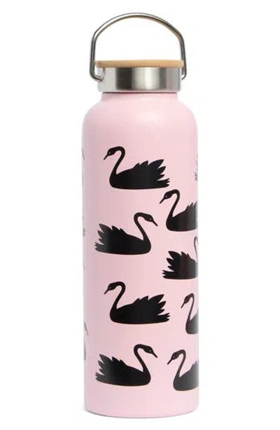 Now Designs Swan Lake Water Bottle In Pink Multi