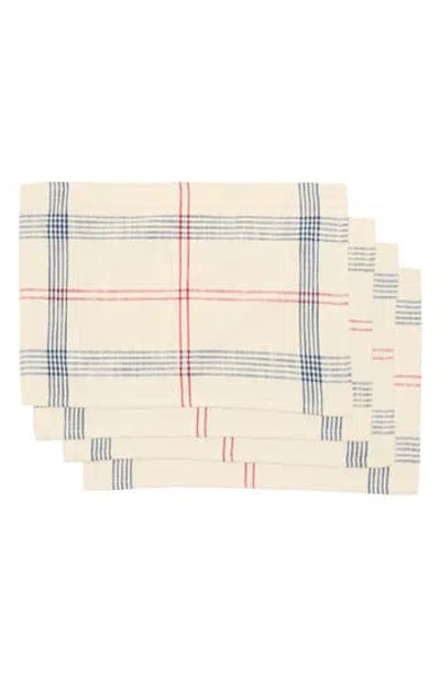 Now Designs Vintage French Manon Set Of 4 Organic Cotton Placemats In Brown