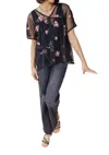 Now N Forever Best We've Got Embroidered Blouse In Black In Black