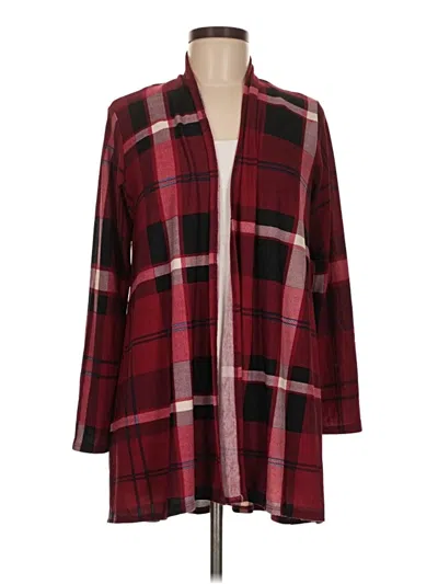 Pre-owned Now N Forever Cardigan Sweater In Burgundy