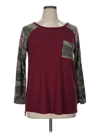 Pre-owned Now N Forever Cardigan Sweater In Burgundy