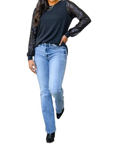 Now N Forever Center Of Attention Blouse In Black
