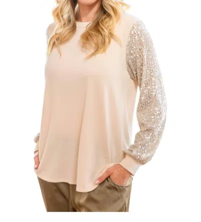 Now N Forever Center Of Attention Blouse In Cream In White