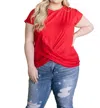 Now N Forever For The Love Twist Front Top In Red In Red