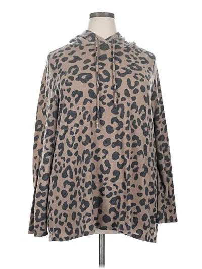 Pre-owned Now N Forever Long Sleeve Blouse In Brown