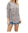 Now N Forever Lots O' Spots Top In Black And Mauve In Multi